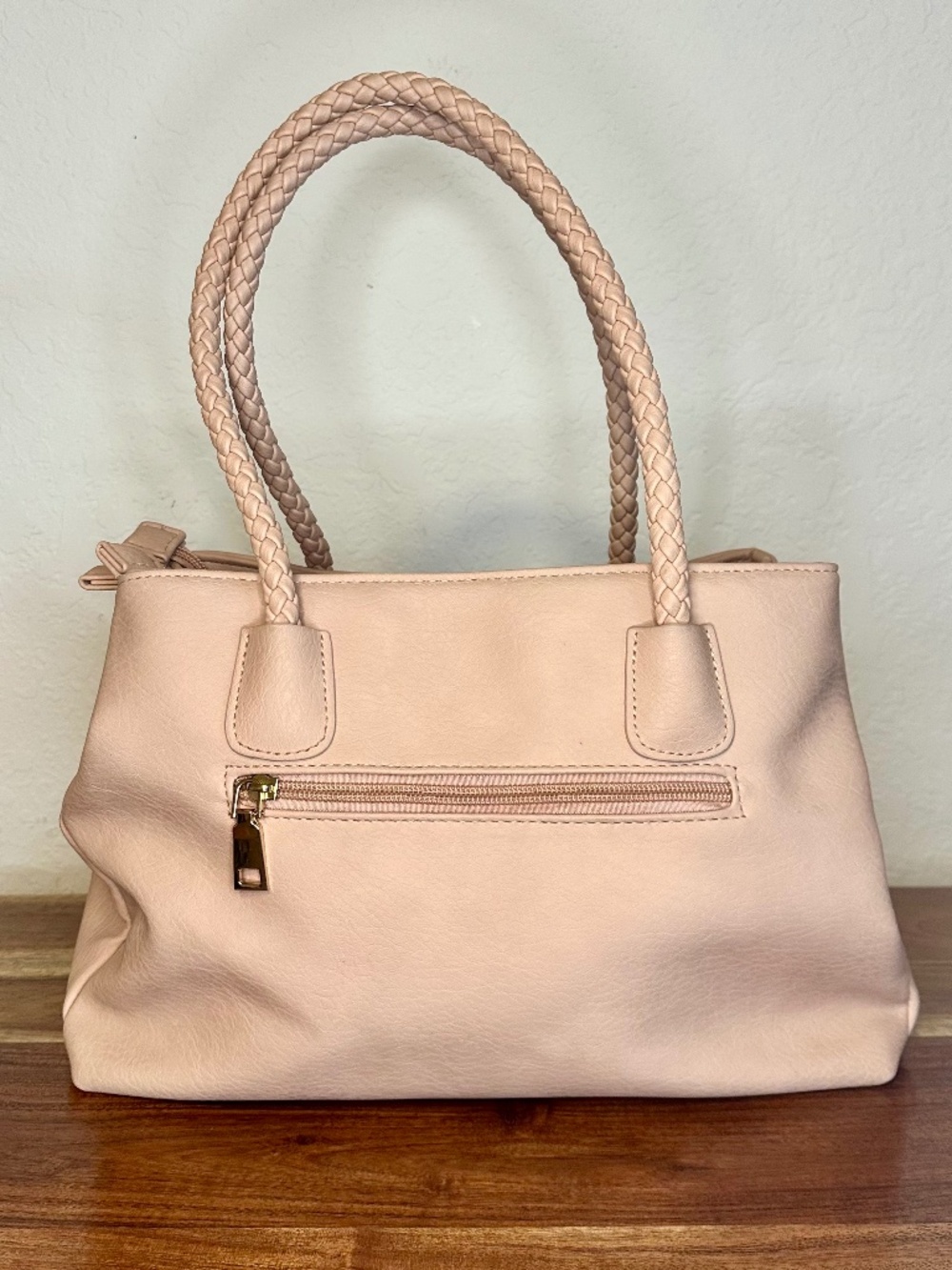 Joy Mangano Pink Leather Tote Bag - Picture 3 of 12